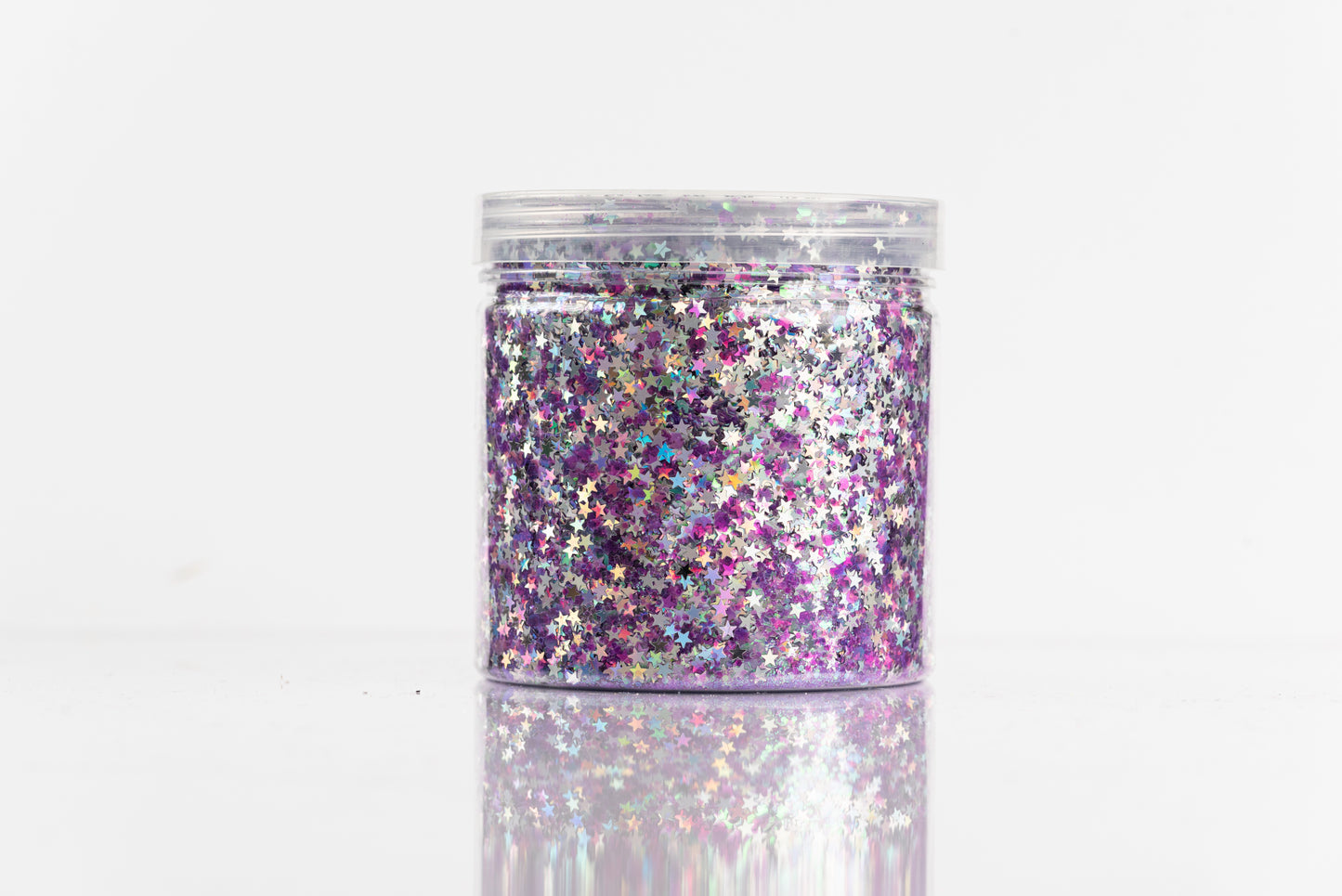 Glitter- Purple & Silver Stars