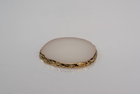 Round Resin Stone - White